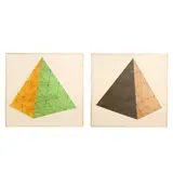 Transparent Pyramids (two works) by John Hiigli, Oil on canvas, sold Jul 2025