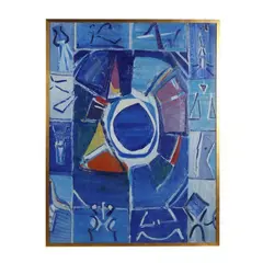 Large Abstract Geometric Composition by Daniel Clesse, Acrylic on board, sold Jul 2025