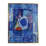 Large Abstract Geometric Composition by Daniel Clesse, Acrylic on board, sold Jul 2025