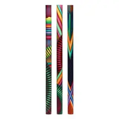 Three 'Sticks' by George Snyder, Oil on canvas wrapped on PVC pipe, sold Jul 2025