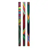 Three 'Sticks' by George Snyder, Oil on canvas wrapped on PVC pipe, sold Jul 2025