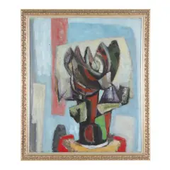 Hibiscus by Felrath Hines, Oil on canvas, sold Jul 2025