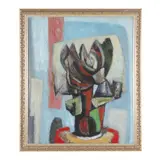 Hibiscus by Felrath Hines, Oil on canvas, sold Jul 2025