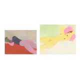 Women Reclining (two works) by Augustus H. Peck, Pencil and gouache on paper, sold Jul 2025