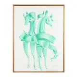 Green Horses by Gerard Tempest, Oil on canvas, sold Jul 2025