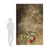 Red Roman Nectarine, Pale Gold by Ginny Ruffner, Oil on canvas, sold Jul 2025