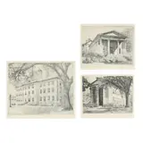 Three University of North Carolina Campus Etchings by Don Swann, Each an etching on paper, sold Jul 2025