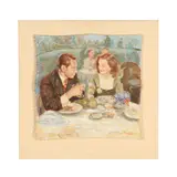 Bette Davis and Gary Merrill by Colleen Ross, Oil on canvas mounted to stretched canvas, sold Jul 2025