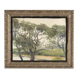 Trees Along a Stream, Canadian Rockies by Mary Cable Butler, Oil on canvas, sold Jul 2025