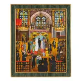 Hasidic Jewish Wedding Scene by Rudolph Robinor, Oil on canvas, sold Jul 2025