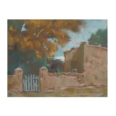 Taos, New Mexico by Julius Rolshoven, Pastel on paper, sold Jul 2025
