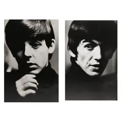 Two Photographs of Members of The Beatles by Shahrokh Hatami, (2) black and white photographs, sold Jul 2025