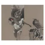Girl and Crow by S. Tucker Cook, Pastel on paper, sold Jul 2025