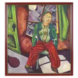 Portrait of a Seated Man by Michael Ferri, Oil on canvas, sold Jul 2025