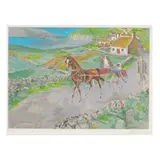 Nostalgic Journey / Irish Landscape by LeRoy Neiman, Serigraph in colors on paper, sold Jul 2025