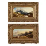 A Mountain Pool / A Rocky Coast (Two Works) by Joseph Horlor, Oil on board, sold Jun 2025