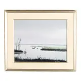 Marshland with Fishing Boats by Jim Booth, Oil on canvas, sold Jun 2025