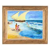 Dhow Fishing Boats, Nosy Komba, Madagascar by William Vincent, Oil on canvas, sold Jun 2025