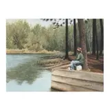 Just Fishin by Cotton Ketchie, Watercolor on paper, sold Jun 2025