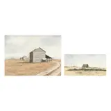 Two Barn Scenes by Cotton Ketchie, Each a watercolor on paper, sold Jun 2025