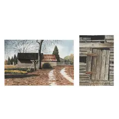 Landscape with Barn / Barn Door (Two Works) by Cotton Ketchie, Each a watercolor on paper, sold Jun 2025