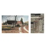 Landscape with Barn / Barn Door (Two Works) by Cotton Ketchie, Each a watercolor on paper, sold Jun 2025