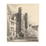 School of Medicine Facade by Louis Orr, Etching on paper, sold Jun 2025