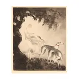 Coup de Vent (Gust of Wind) by Louis Icart, Hand-colored etching, sold Jun 2025