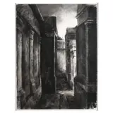 Courtyard in Monochrome by Gayle Stott Lowry, Pastel on paper, sold Jun 2025
