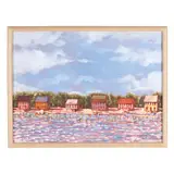 Houses in a Row by Jeff Hankins, Oil on canvas, sold Jun 2025