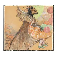 Figure with Balloons by Ben Smith, Watercolor, sold Jun 2025