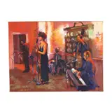 Wedding Singer by Mike Hoyt, Oil on canvas, sold Jun 2025