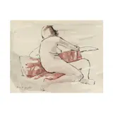 Female Nude by Elise P. Speights, Watercolor on paper, sold Jun 2025