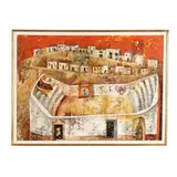 Plaza Toros de Mijas by José Lapayese del Río, Oil on canvas, sold Jun 2025