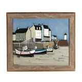 Port Breton A Marée Passe by Jean-Claude Quilici, Oil on canvas, sold Jun 2025