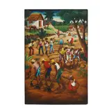 Combite Scene by Andre Normil, Oil on masonite, sold Jun 2025