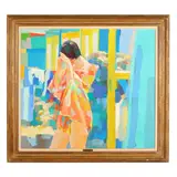 After the Bath by Nicola Simbari, Oil on canvas, sold Jun 2025