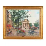 Place Saint-Michel, Paris by Constantine Kluge, Oil on canvas, sold Jun 2025