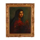 A Young Woman with Brass Censer by Charles Zacharie Landelle, Oil on canvas, sold Jun 2025
