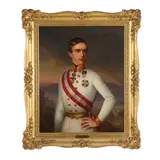 Portrait of Franz Joseph I, at Age Twenty by Joseph Binder, Oil on canvas, sold Jun 2025