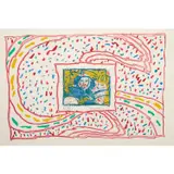 Dame Taride - 1990 by Pierre Alechinsky, Eau-forte et aquatinte sur papier vélin d'Arches, sold Dec 2022