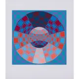 Xanor - 1980 by Victor Vasarely, Sérigraphie sur papier, sold Dec 2022