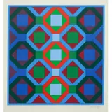 Hommage à Jean Sébastien Bach - 1973 by Victor Vasarely, Sérigraphie sur carton, sold Dec 2022