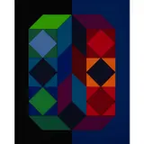 Xico (VY-29E) - 1973 by Victor Vasarely, Sérigraphie sur carton, sold Dec 2022