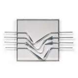 Relief n°17 - 1970 by Julio Le Parc, Sérigraphie et métal chromé dans un emboîtage en Plexiglas, sold Dec 2022