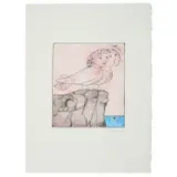 Les sirènes - 2005 by François-Xavier Lalanne, Vernis mou et aquatinte rehaussés d'aquarelle sur papier du moulin du Gué, sold Dec 2022