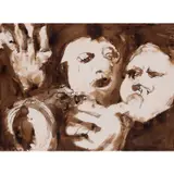 Sans titre (Jazz) by Iba Ndiaye, 1976, Encre sur papier, sold Apr 2023