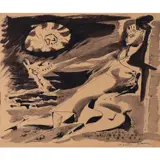 Étude de femme by André Masson, Encre de Chine et lavis d’encre sur papier, sold Mar 2023