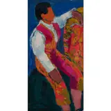 Avant la course by Pierre Ambrogiani, circa 1960, Huile sur toile, sold Mar 2023