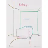 Lisbonne, 20.04.1972-25.4.1972 by Valerio Adami, Crayon et crayons gras de couleur sur papier, sold Mar 2023